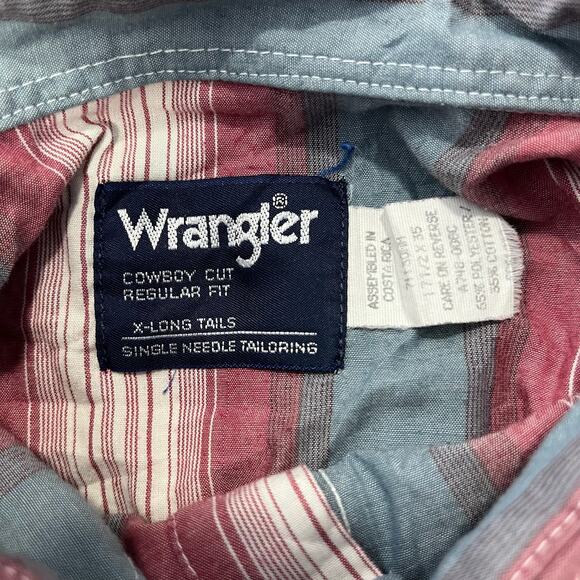 Wrangler Cowboy Cut Striped Long Sleeve Button Down - Picture 7 of 8